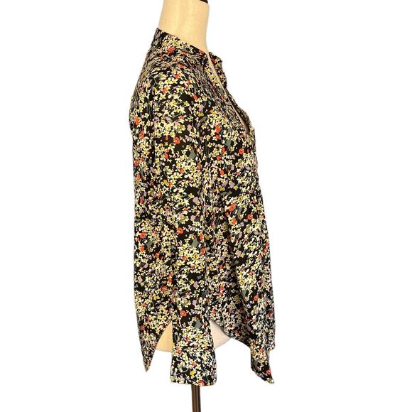 Anthropologie Maeve Matilda Floral Pin Tuck Pleats Button Up Blouse Top Shirt XS - Picture 7 of 11